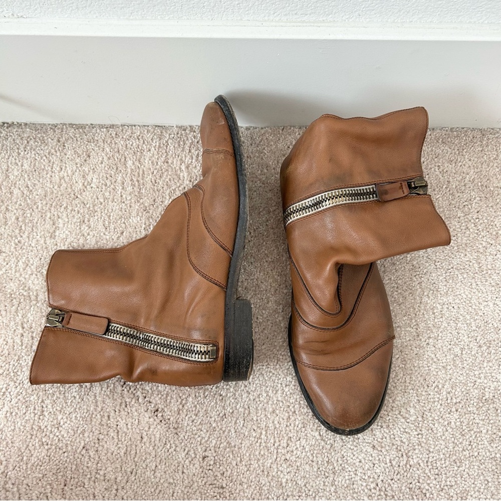 Chloé Lexie Zip Up Leather Ankle Boots